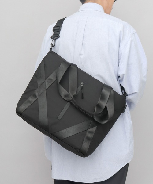 NoiR/ノアール(ノアール)の「撥水加工 多収納ポケット ショルダーベルト付き ビジネストートバッグ A4・B4・PC収納対応モデル Anchor tote N25001(トートバッグ・メンズ・ブラック/ブラック系その他・FREE)」の20枚目の写真