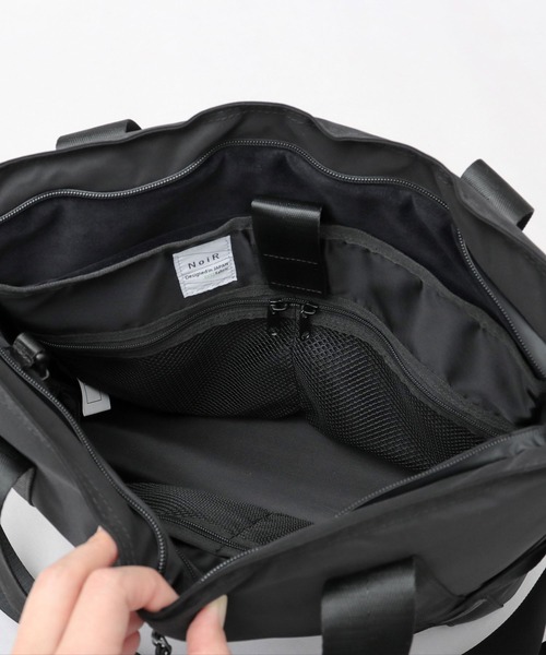 NoiR/ノアール(ノアール)の「撥水加工 多収納ポケット ショルダーベルト付き ビジネストートバッグ A4・B4・PC収納対応モデル Anchor tote N25001(トートバッグ・メンズ・ブラック/ブラック系その他・FREE)」の3枚目の写真