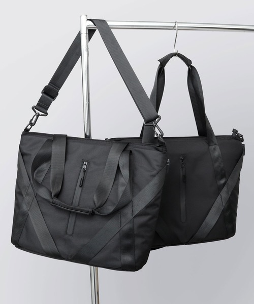 NoiR/ノアール(ノアール)の「撥水加工 多収納ポケット ショルダーベルト付き ビジネストートバッグ A4・B4・PC収納対応モデル Anchor tote N25001(トートバッグ・メンズ・ブラック/ブラック系その他・FREE)」の9枚目の写真