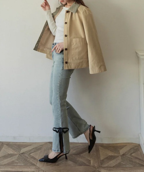 サイドスリットデニムリボンパンツ（デニムパンツ）｜RANCLIC（ラン