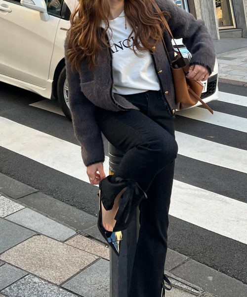 RANCLIC(ランクリック)の「サイドスリットデニムリボンパンツ(デニムパンツ・レディース・ブルー/ブラック・S/M)」の11枚目の写真