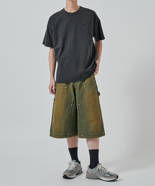 Jieda（ジエダ）の「別注 DOUBLE KNEE DENIM SHORTS（デニムパンツ・メンズ・ブラック/インディゴブルー・S/M）」の3枚目の写真