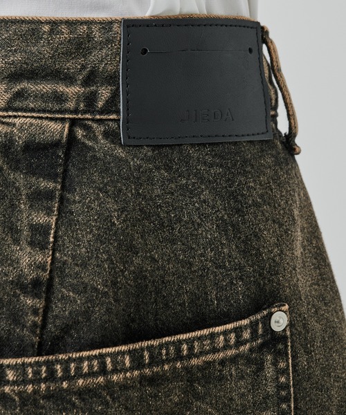 Jieda（ジエダ）の「別注 DOUBLE KNEE DENIM SHORTS（デニムパンツ・メンズ・ブラック/インディゴブルー・S/M）」の11枚目の写真