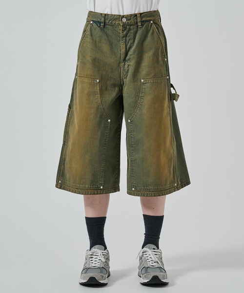 Jieda（ジエダ）の「別注 DOUBLE KNEE DENIM SHORTS（デニムパンツ・メンズ・ブラック/インディゴブルー・S/M）」の12枚目の写真