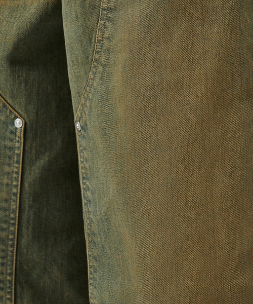 Jieda（ジエダ）の「別注 DOUBLE KNEE DENIM SHORTS（デニムパンツ・メンズ・ブラック/インディゴブルー・S/M）」の15枚目の写真