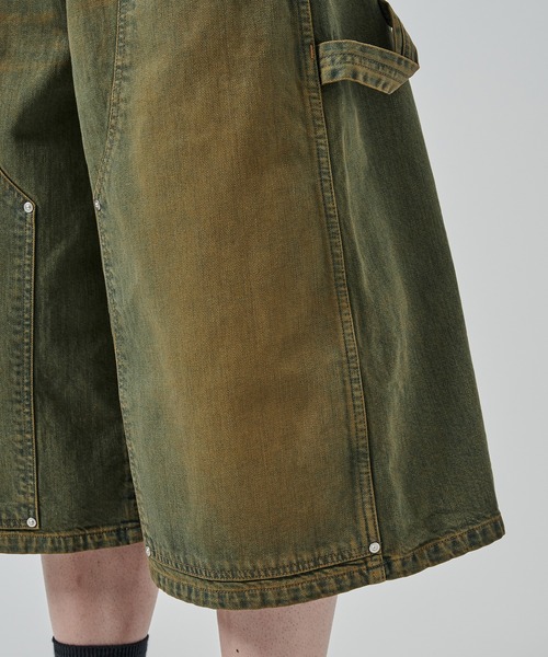 Jieda（ジエダ）の「別注 DOUBLE KNEE DENIM SHORTS（デニムパンツ・メンズ・ブラック/インディゴブルー・S/M）」の16枚目の写真