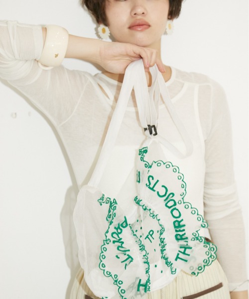 THEATRE PRODUCTS（シアタープロダクツ）の「オーガンジーフリルショルダーバッグ（ショルダーバッグ・レディース・ホワイト/ブラック・FREE）」の8枚目の写真