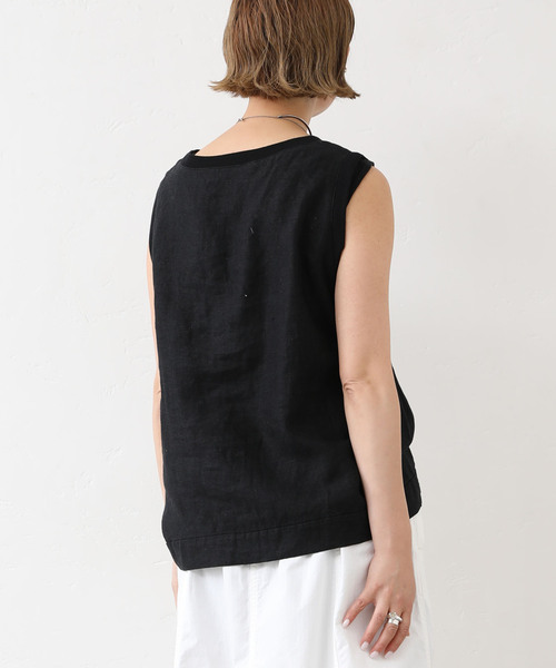 JOURNAL STANDARD LUXE(ジャーナルスタンダード ラックス)の「《追加》フレンチリネンツイル ノースリーブブラウス(シャツ/ブラウス・レディース・ホワイト/レッド/ブラック・FREE)」の8枚目の写真