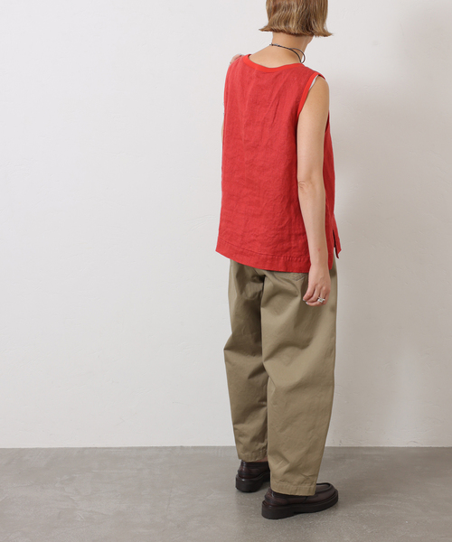 JOURNAL STANDARD LUXE(ジャーナルスタンダード ラックス)の「《追加》フレンチリネンツイル ノースリーブブラウス(シャツ/ブラウス・レディース・ホワイト/レッド/ブラック・FREE)」の15枚目の写真