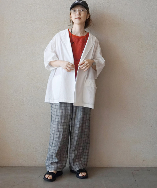 JOURNAL STANDARD LUXE(ジャーナルスタンダード ラックス)の「《追加》フレンチリネンツイル ノースリーブブラウス(シャツ/ブラウス・レディース・ホワイト/レッド/ブラック・FREE)」の19枚目の写真