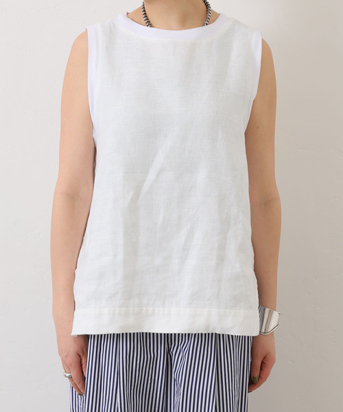 JOURNAL STANDARD LUXE(ジャーナルスタンダード ラックス)の「《追加》フレンチリネンツイル ノースリーブブラウス(シャツ/ブラウス・レディース・ホワイト/レッド/ブラック・FREE)」の20枚目の写真