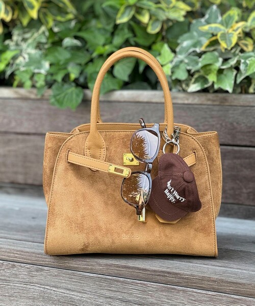 NOLLEY’S（ノーリーズ）の「【SINBONO/シンボノ】 スエードコンビトートバッグ（トートバッグ・レディース・ブラウン/キャメル/ブラック/ベージュ/オリーブ・FREE）」の5枚目の写真