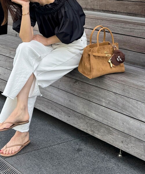 NOLLEY’S（ノーリーズ）の「【SINBONO/シンボノ】 スエードコンビトートバッグ（トートバッグ・レディース・ブラウン/キャメル/ブラック/ベージュ/オリーブ・FREE）」の15枚目の写真