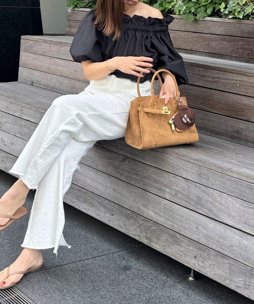 NOLLEY’S（ノーリーズ）の「【SINBONO/シンボノ】 スエードコンビトートバッグ（トートバッグ・レディース・ブラウン/キャメル/ブラック/ベージュ/オリーブ・FREE）」の6枚目の写真