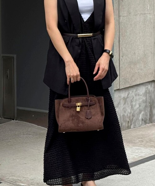 NOLLEY’S（ノーリーズ）の「【SINBONO/シンボノ】 スエードコンビトートバッグ（トートバッグ・レディース・ブラウン/キャメル/ブラック/ベージュ/オリーブ・FREE）」の7枚目の写真