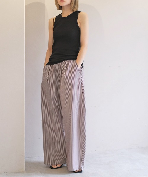 AKTE(アクテ)の「サイドホックタンクトップ(タンクトップ・レディース・ホワイト/ブラック・FREE)」の21枚目の写真