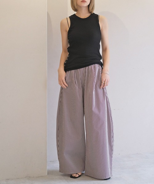 AKTE(アクテ)の「サイドホックタンクトップ(タンクトップ・レディース・ホワイト/ブラック・FREE)」の18枚目の写真