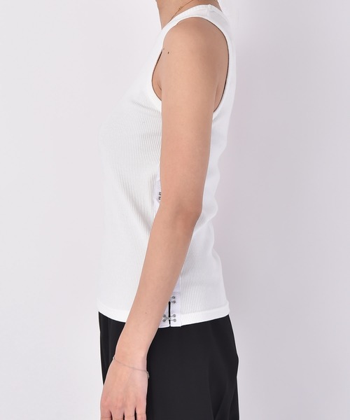 AKTE(アクテ)の「サイドホックタンクトップ(タンクトップ・レディース・ホワイト/ブラック・FREE)」の16枚目の写真