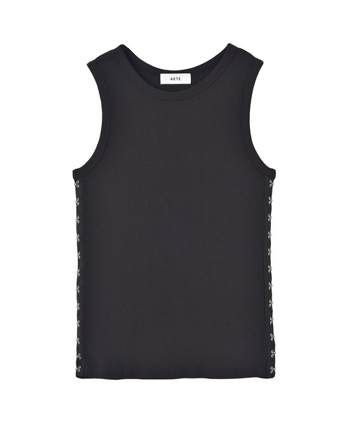 AKTE(アクテ)の「サイドホックタンクトップ(タンクトップ・レディース・ホワイト/ブラック・FREE)」の9枚目の写真