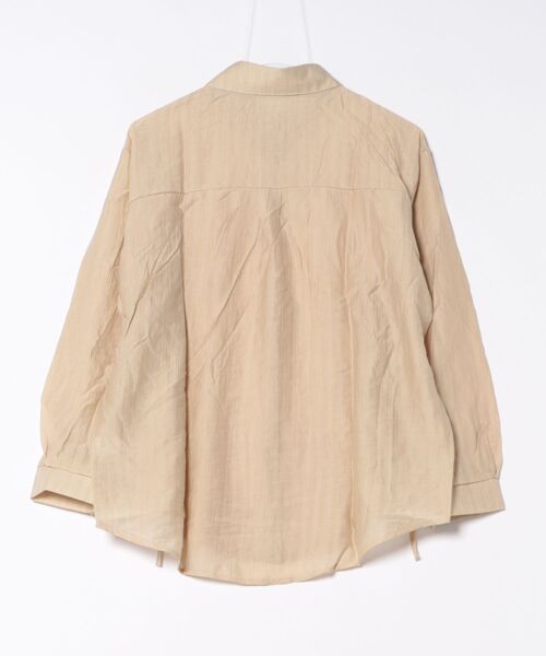 aimoha(アイモハ)の「ウエストリボンシアーシャツ (SS)(シャツ/ブラウス・レディース・ホワイト/ピンク/ベージュ/オフホワイト・FREE)」の5枚目の写真