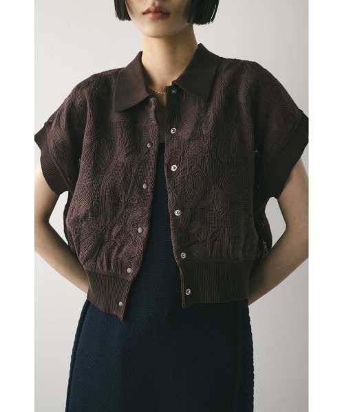 STYLEMIXER | エンブロイダリーニットトップ (ニット ) |SHEL