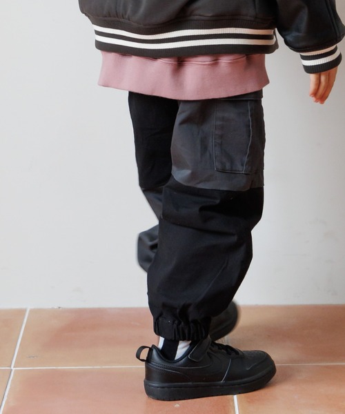 MAKE YOUR DAY（メイクユアデイ）の「異素材切替カーゴパンツ■80～140cm（カーゴパンツ・キッズ・ブラック/カーキ・130/80/90/100/110/120/140）」の13枚目の写真