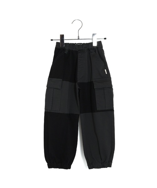 MAKE YOUR DAY（メイクユアデイ）の「異素材切替カーゴパンツ■80～140cm（カーゴパンツ・キッズ・ブラック/カーキ・130/80/90/100/110/120/140）」の3枚目の写真