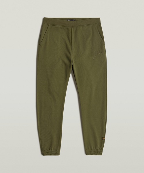 G-STAR(ジースター)の「SCRIPT SWEATER PANT/ブランドロゴスウェットパンツ(スウェットパンツ・メンズ・オリーブ/ダークブラック・X-SMALL/LARGE/MEDIUM/SMALL)」の1枚目の写真