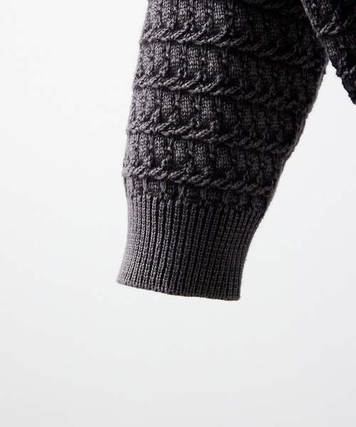 CLEL(クレイル)の「【CLEL】Vintage Design 3D Knit Polo / ヴィンテージデザイン3Dニットポロ(ニット/セーター・メンズ・チャコールグレー/チャコールアッシュ/ネイビー・M/S/XS/L)」の8枚目の写真