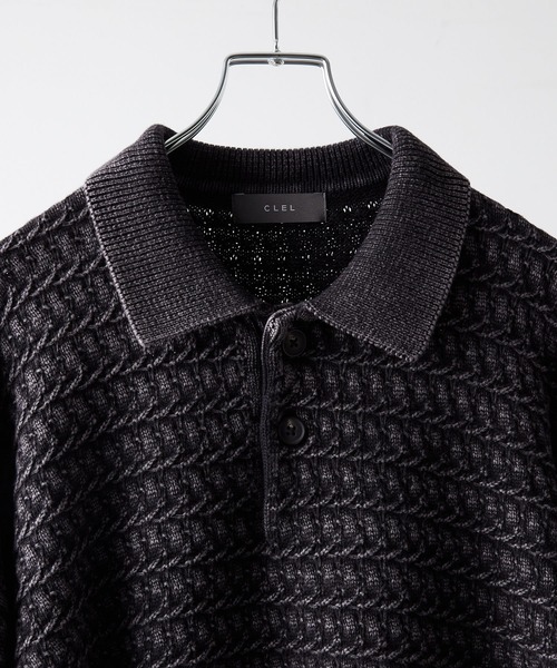 CLEL（クレイル）の「【CLEL】Vintage Design 3D Knit Polo