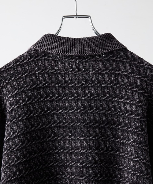 サウスポール3Dニット CLEL】Vintage Design 3D Knit Polo / ヴィンテージデザイン3D