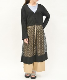 axes femme | ＵＶカットレース切替カーデ(カーディガン/ボレロ)