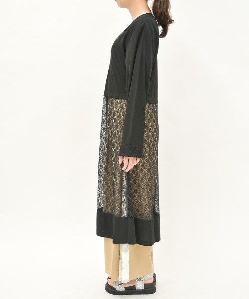 axes femme（アクシーズファム）の「ＵＶカットレース切替カーデ（カーディガン/ボレロ・レディース・ブラック/ホワイト/グリーン・FREE）」の4枚目の写真