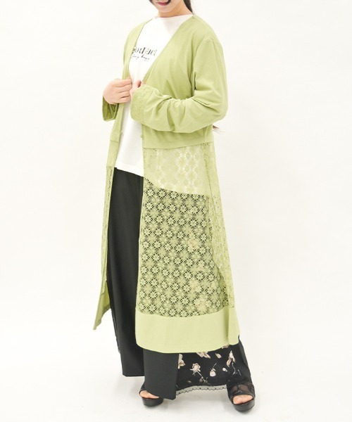 axes femme（アクシーズファム）の「ＵＶカットレース切替カーデ（カーディガン/ボレロ・レディース・ブラック/ホワイト/グリーン・FREE）」の7枚目の写真