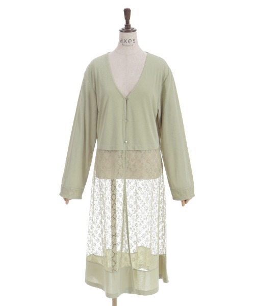 axes femme（アクシーズファム）の「ＵＶカットレース切替カーデ（カーディガン/ボレロ・レディース・ブラック/ホワイト/グリーン・FREE）」の18枚目の写真