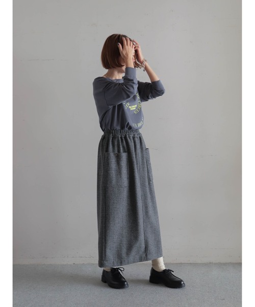 FIL DE FER（フィルデフェール）の「TWミニチェック イージースカート