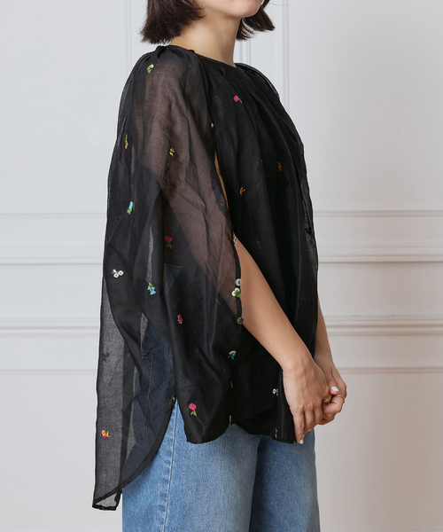 セール】IENA LA BOUCLE フラワー刺繍ボレロブラウス（シャツ/ブラウス