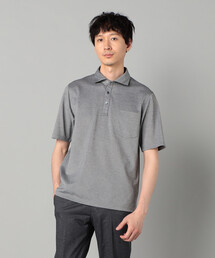 AEGEAN ORGANICシルケットカノコ カッタウェイポロシャツ