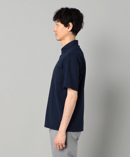 COMME CA MEN(コムサメン)の「AEGEAN ORGANICシルケットカノコ カッタウェイポロシャツ(ポロシャツ・メンズ・グレー/ネイビー・L/M)」の10枚目の写真