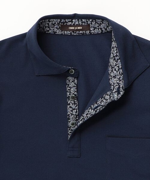 COMME CA MEN(コムサメン)の「AEGEAN ORGANICシルケットカノコ カッタウェイポロシャツ(ポロシャツ・メンズ・グレー/ネイビー・L/M)」の18枚目の写真