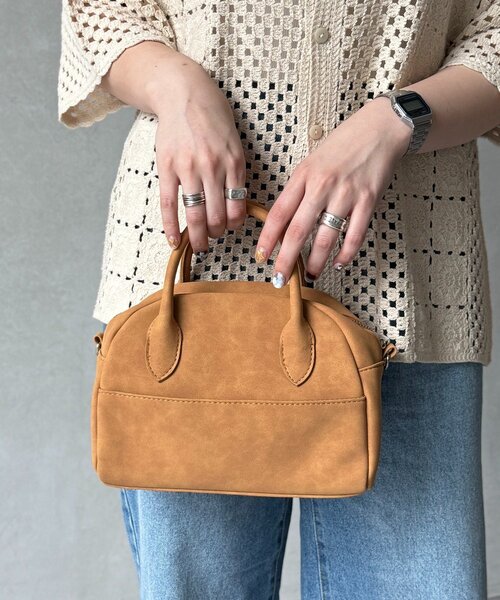 CPCM(シーピーシーエム)の「フロントポケットボストンバッグ(ボストンバッグ・レディース・アイボリー/ブラック/ブラウン/キャメル・FREE)」の4枚目の写真