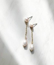淡水パールロングチェーンピアス