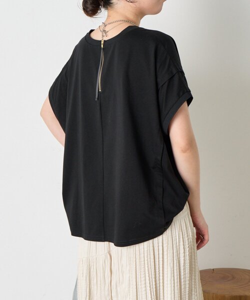 Jena espace merveilleux(ジェナ エスパスメルヴェイユ)の「バックファスナーポケットT(Tシャツ/カットソー・レディース・ブルー/オフホワイト/ブラック・FREE)」の3枚目の写真