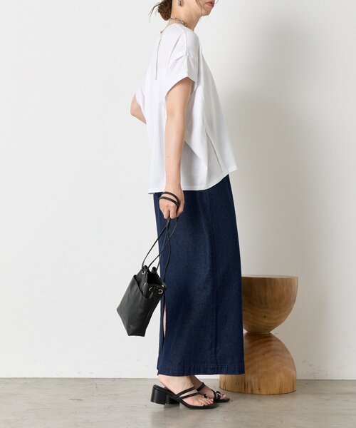 Jena espace merveilleux(ジェナ エスパスメルヴェイユ)の「バックファスナーポケットT(Tシャツ/カットソー・レディース・ブルー/オフホワイト/ブラック・FREE)」の7枚目の写真