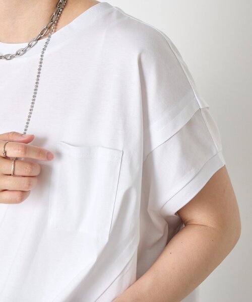 Jena espace merveilleux(ジェナ エスパスメルヴェイユ)の「バックファスナーポケットT(Tシャツ/カットソー・レディース・ブルー/オフホワイト/ブラック・FREE)」の15枚目の写真
