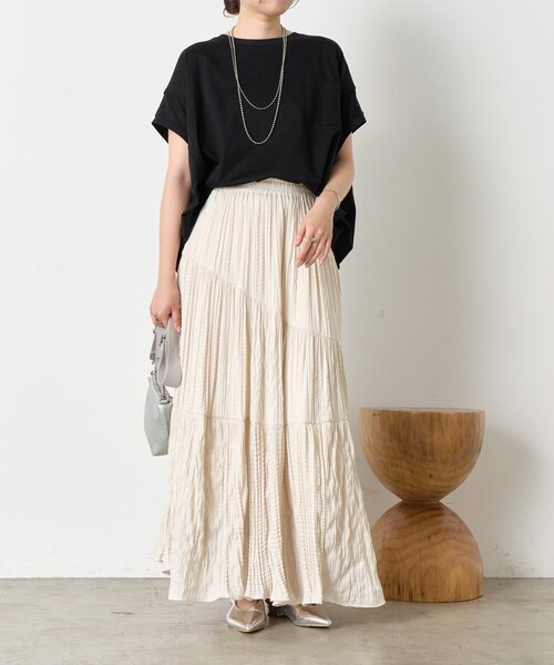 Jena espace merveilleux(ジェナ エスパスメルヴェイユ)の「バックファスナーポケットT(Tシャツ/カットソー・レディース・ブルー/オフホワイト/ブラック・FREE)」の16枚目の写真