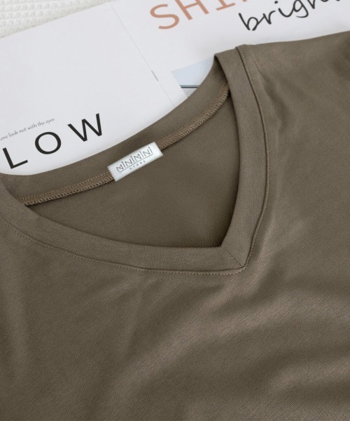 Miniministore（ミニミニストア）の「サイドギャザーtシャツ半袖トップス韓国風（Tシャツ/カットソー・レディース・ホワイト/ブラック/グレー/ブラウン・FREE）」の11枚目の写真