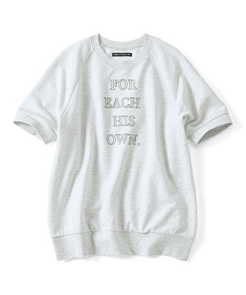 THREE FIFTY STANDARD(スリーフィフティースタンダード)の「THREE FIFTY STANDARD 半袖ミニ裏毛のロゴトップス(Tシャツ/カットソー・レディース・ブラック/ライトグレー・M/L/LL)」の14枚目の写真