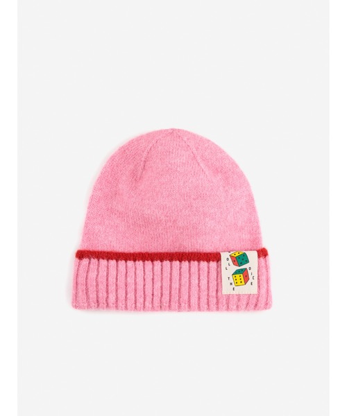BOBO CHOSES(ボボショーズ)の「Roll The Dice beanie(ニットキャップ/ビーニー・キッズ・ピンク・HEAD54/HEAD52)」の1枚目の写真