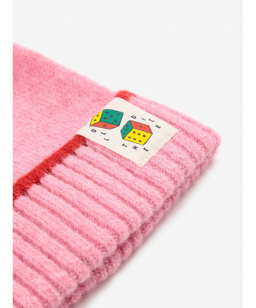 BOBO CHOSES(ボボショーズ)の「Roll The Dice beanie(ニットキャップ/ビーニー・キッズ・ピンク・HEAD54/HEAD52)」の3枚目の写真